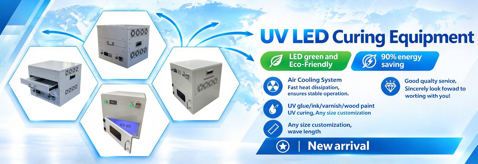 LED ULTRAVIOLETA que cura el equipo