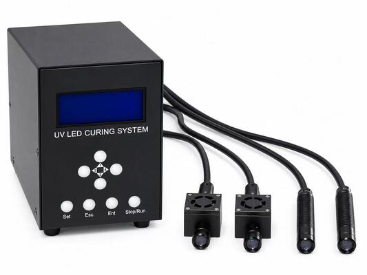 Sistema de curado de puntos UV LED multicanal con alta salida de irradiación y baja generación de calor para el ensamblaje de precisión