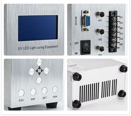 UV LED Spot Curing Lamp Single Channel 365nm Silver Housing Camera Module Lens Adhesive Bonding