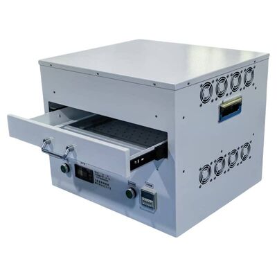 Cámara de curado UV con gran área de lámpara UV de doble cara de 400x400 milímetros sin ozono para curado de tinta de resina, barniz, adhesivo y recubrimiento